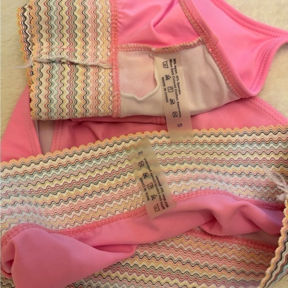 BARBIE PINK WITH MULTI COLOR BAND SZ SMALL - Picture 6 of 6